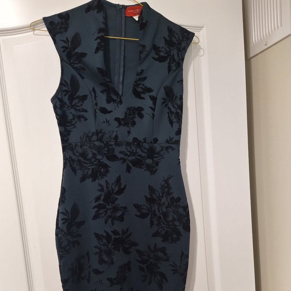 Soft Akira red label midi dress size medium color dark green and black